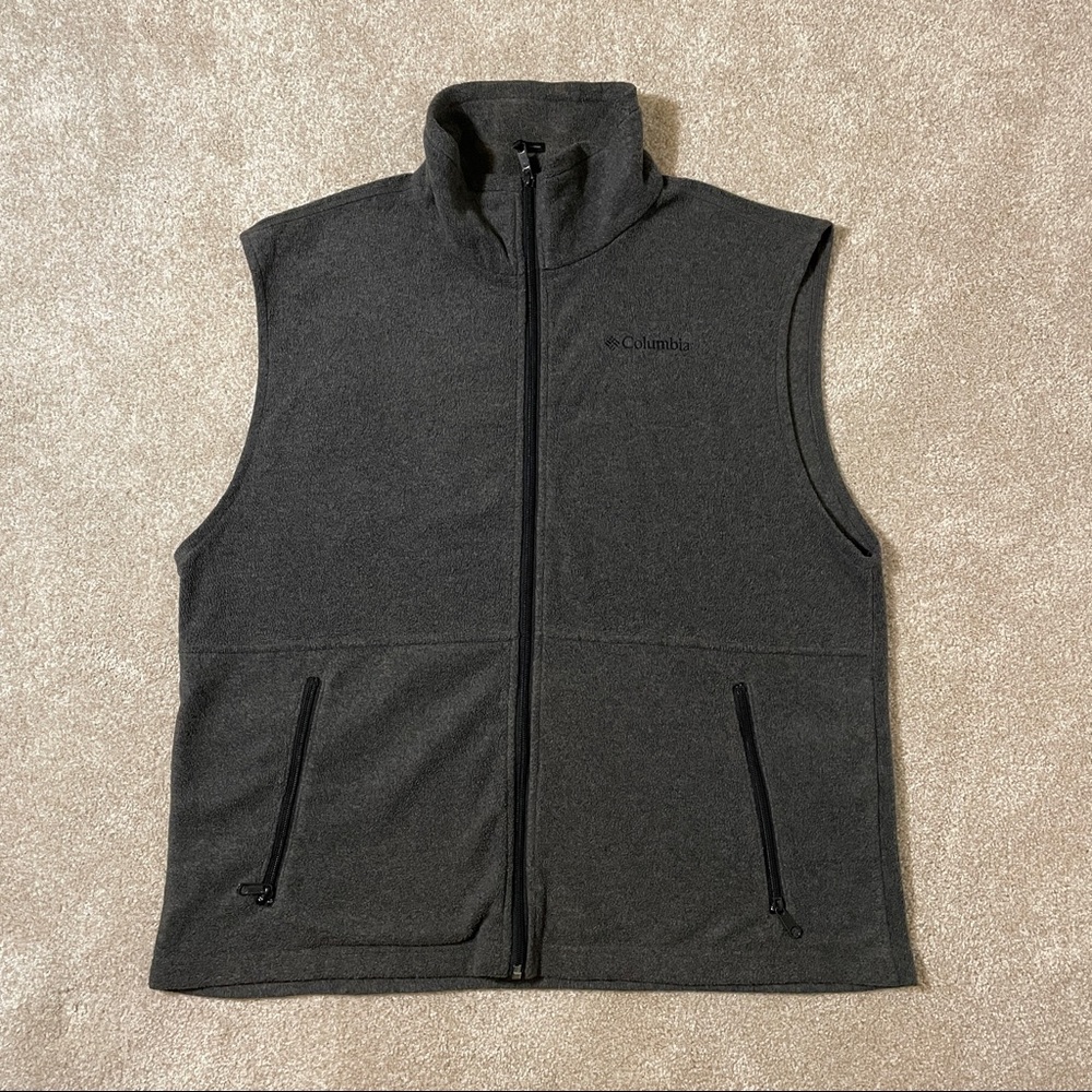 Columbia Sportswear Grey Fleece Zip-Up Vest